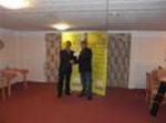 Alland Thom, President of the Rotary Club of Aberdeen Balgownie, presents some of the proceeds.